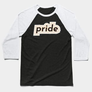 LGBTQ Pride Word with Pride Flag Pastel Baseball T-Shirt